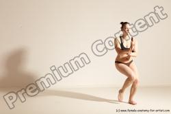 Underwear Martial art Woman White Moving poses Average long colored Dynamic poses Academic